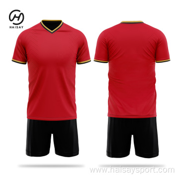 2021/ 2022 Custom Soccer Wear Jersey Polyester Breathable Causal Football Jersey Shirts Fitness Team Quick Dry Soccer Uniform